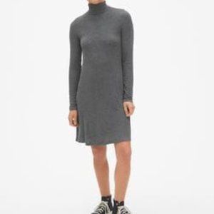 Gap Turtleneck Gray Tunic Soft Dress Size XL Rayon Blend Length 35.5"